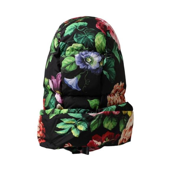 Dolce & Gabbana Floral Print Down Hood Black Women Multicolor Hats - Picture 4 of 6